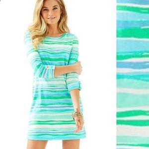 Lilly Pulitzer Linden Dress Seaspray Blu Stripe